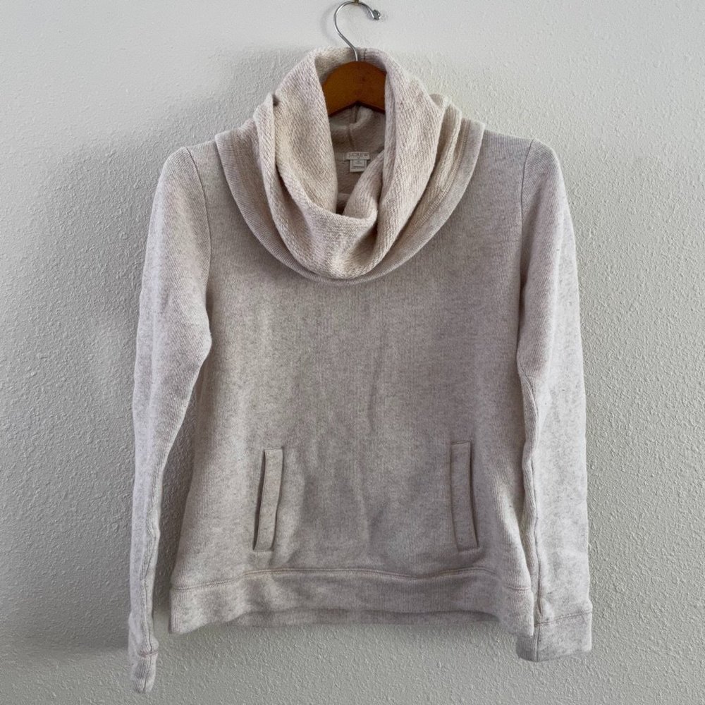 J. Crew Cream, Cowl Neck Top, Petite Medium
